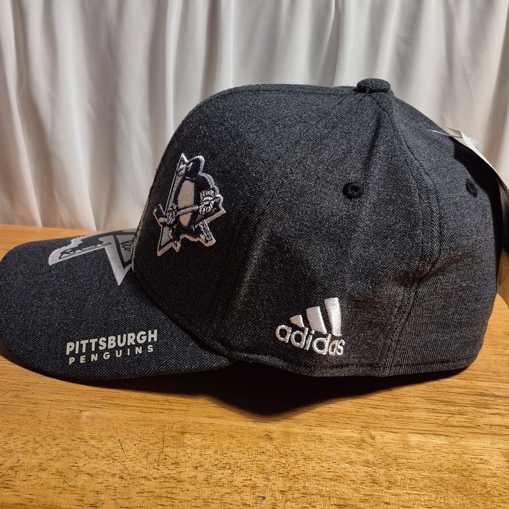 Adidas Pittsburgh Penguins L/XL Stretchfit Hat - New - Picture 4 of 10
